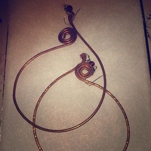 Handmade brass earrings